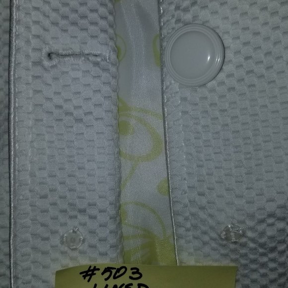 ✅#502 Preowned White Apostrophe A-Line Jacket S - Picture 7 of 9